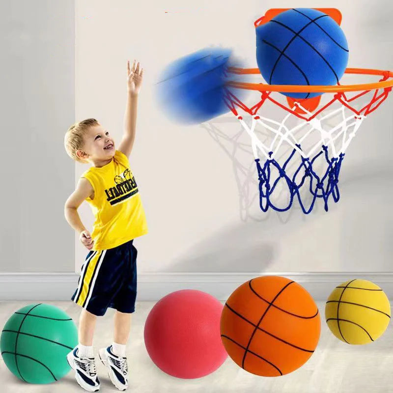 Silent High Density Foam Sports Ball Indoor Mute Basketball Soft Elastic Ball Children Sports Toy Games